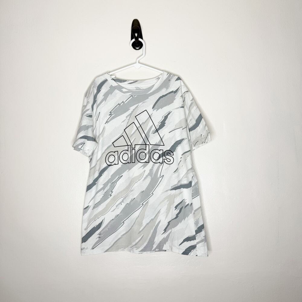 Adidas Youth Boys Tiger Camo Allover Print T-Shirt Size Medium (10/12)